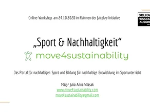  1. Workshop “Sport & Nachhaltigkeit – move4sustainability”