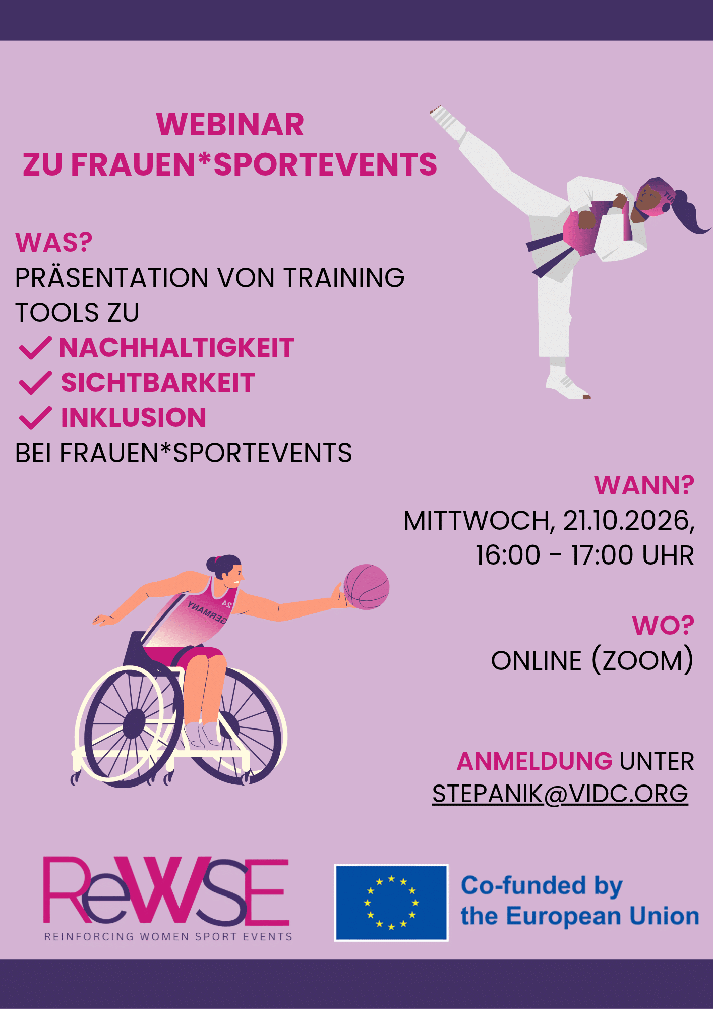 Frauen*Sportevents nachhaltig und inklusiv gestalten: Kostenloses ReWSE-Webinar